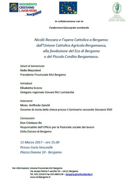 Nicolò Rezzara e l’Opera Cattolica a Bergamo