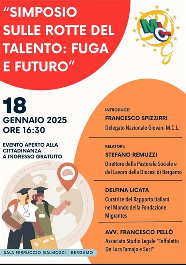 SIMPOSIO SULLE ROTTE DEL TALENTO: FUGA E FUTURO
