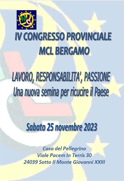IV Congresso Provinciale MCL Bergamo