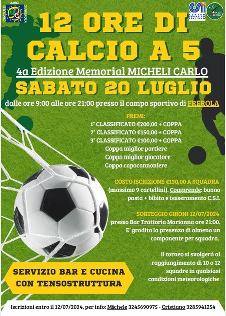 12 ORE DI CALCIO - 4° edizione